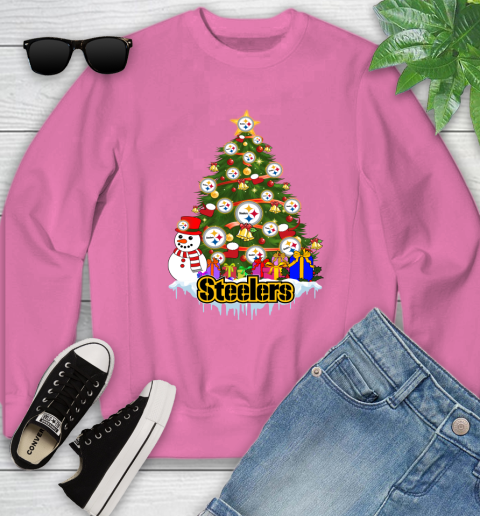 Pittsburgh Steelers Merry Christmas NFL Football Sports Youth Sweatshirt - Image 8