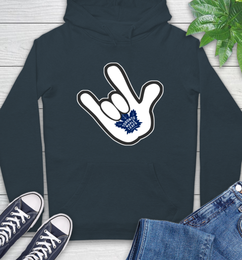 Toronto Maple Leafs NHL Hockey Mickey Rock Hand Disney Hoodie 7