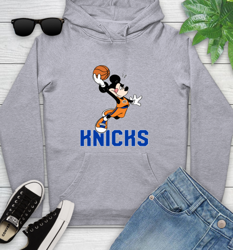 NBA Basketball New York Knicks Cheerful Mickey Mouse Shirt Youth Hoodie 6