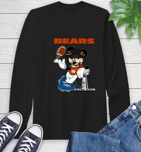 NFL Chicago Bears Mickey Mouse Disney Super Bowl Football T Shirt Long Sleeve T-Shirt 14