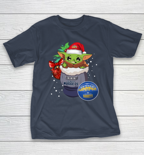 Denver Nuggets Christmas Baby Yoda Star Wars Funny Happy NBA T-Shirt 5