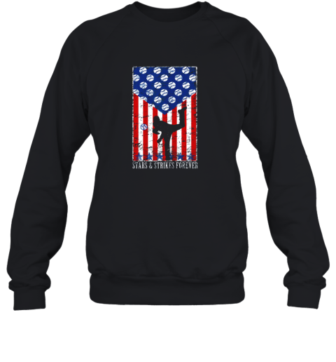 Pitching Stars And Strikes Baseball American Pitcher Sweatshirt