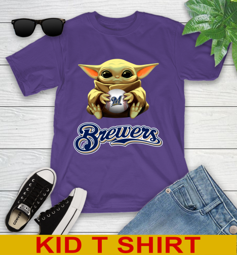 MLB Baseball Milwaukee Brewers Star Wars Baby Yoda Shirt 104