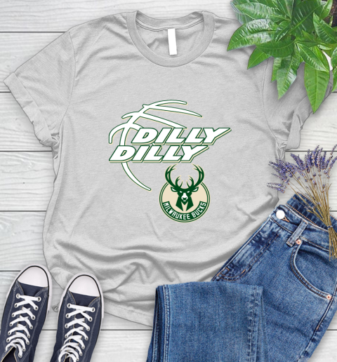 NBA Milwaukee Bucks Dilly Dilly Basketball Sports Women's T-Shirt