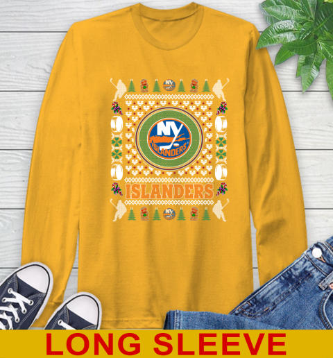 New York Islanders Merry Christmas NHL Hockey Loyal Fan Long Sleeve T-Shirt 2