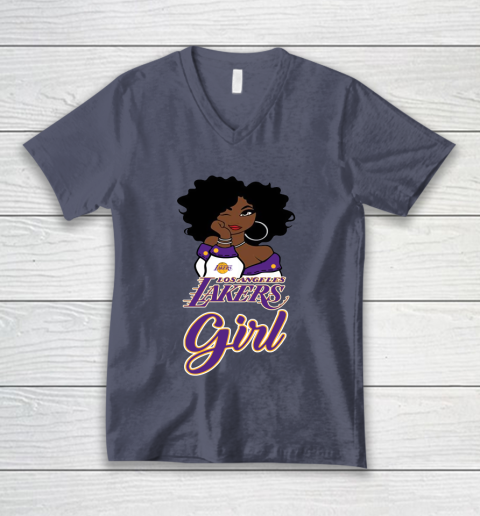 Los Angeles Lakers Girl NBA V-Neck T-Shirt 8