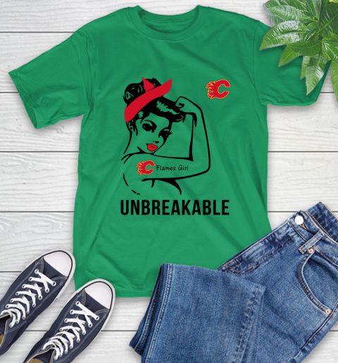 NHL Calgary Flames Girl Unbreakable Hockey Sports T-Shirt 5