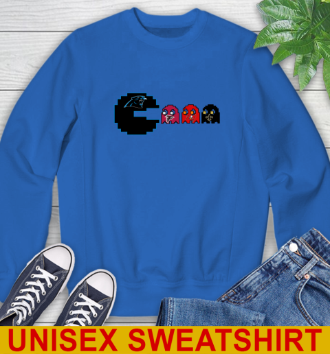 Carolina Panthers NFL Football Pac Man Champion Sweatshirt 9