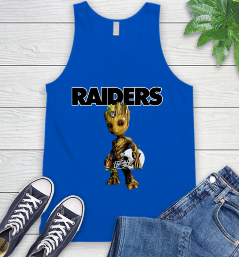 Oakland Raiders NFL Football Groot Marvel Guardians Of The Galaxy Tank Top 5