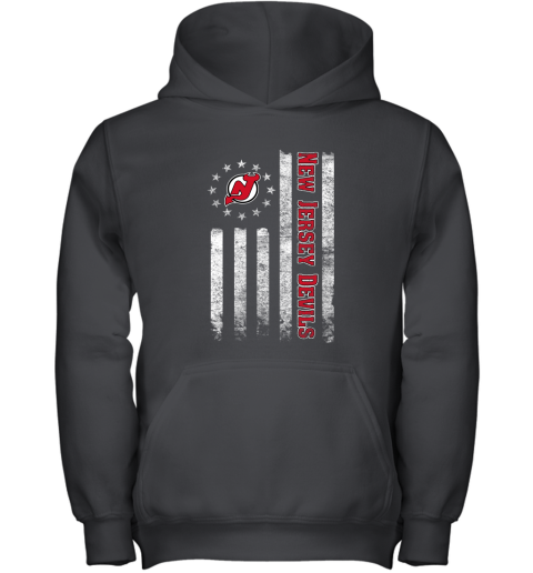 NHL American Flag Hockey Sports New Jersey Devils Youth Hoodie