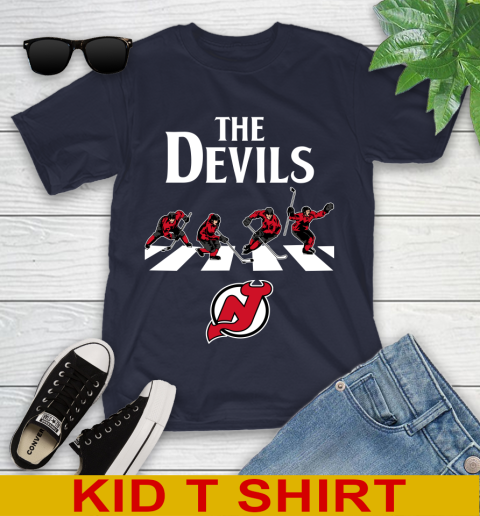 NHL Hockey New Jersey Devils The Beatles Rock Band Shirt Youth T-Shirt 2