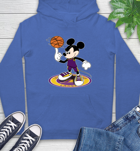 NBA Basketball Los Angeles Lakers Cheerful Mickey Disney Shirt Hoodie 9