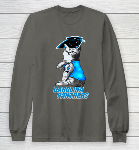 NFL Football My Cat Loves Carolina Panthers Long Sleeve T-Shirt 5