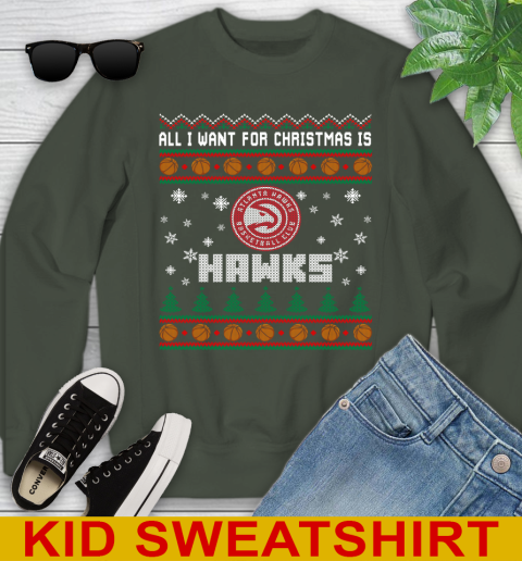NBA All I Want For Christmas Is Atlanta Hawks Basketball Sports 116