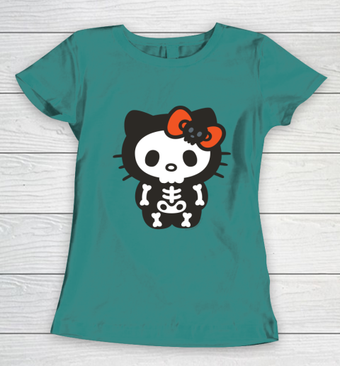 Hello Kitty Skeleton Halloween Women's T-Shirt 10