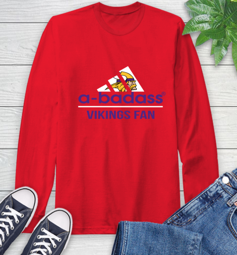 Minnesota Vikings NFL Football A Badass Adidas Adoring Fan Sports (1) Long Sleeve T-Shirt 11