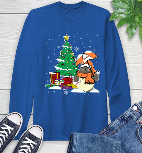 San Francisco Giants MLB Baseball Cute Tonari No Totoro Christmas Sports Long Sleeve T-Shirt 10