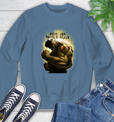 Portland Trail Blazers NBA Basketball Hulk Marvel Avengers Sports Sweatshirt 8