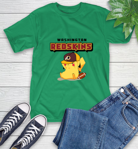 NFL Pikachu Football Washington Redskins T-Shirt 7