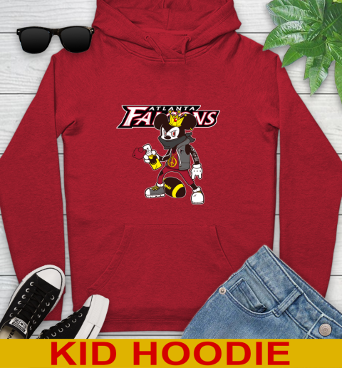 Atlanta Falcons NFL Football Mickey Peace Sign Sports Youth Hoodie 11