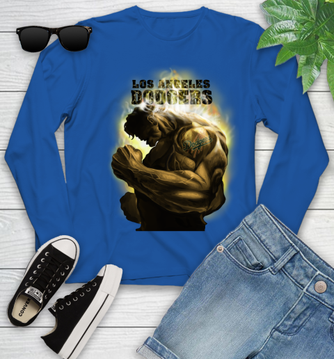 Los Angeles Dodgers MLB Baseball Hulk Marvel Avengers Sports Youth Long Sleeve 10