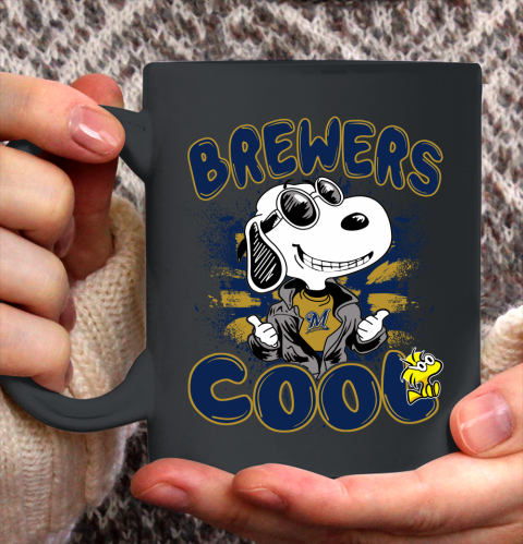 MLB Baseball Milwaukee Brewers Cool Snoopy Shirt Ceramic Mug 15oz