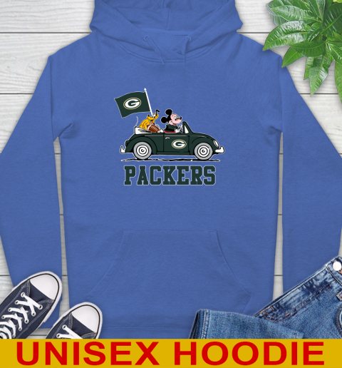 NFL Football Green Bay Packers Pluto Mickey Driving Disney Shirt Hoodie 9