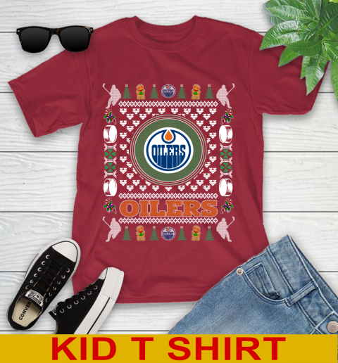 Edmonton Oilers Merry Christmas NHL Hockey Loyal Fan Youth T-Shirt 12