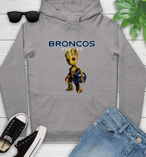 Denver Broncos NFL Football Groot Marvel Guardians Of The Galaxy Youth Hoodie 6