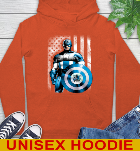 Dallas Mavericks NBA Basketball Captain America Marvel Avengers American Flag Shirt Hoodie 4