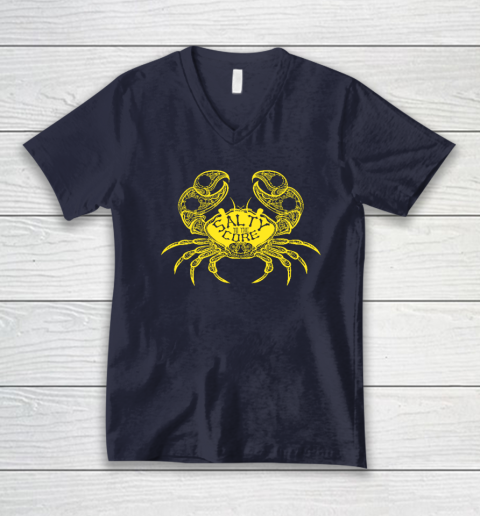 Salty To The Core Crab V-Neck T-Shirt 2