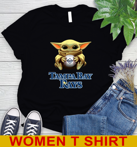 MLB Baseball Tampa Bay Rays Star Wars Baby Yoda Shirt 90