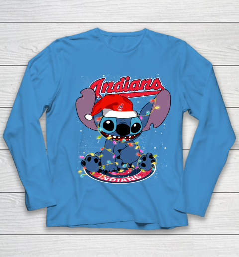 Cleveland Indians MLB noel stitch Baseball Christmas Youth Long Sleeve 4