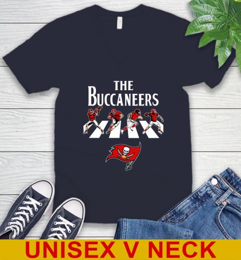 NFL Football Tampa Bay Buccaneers The Beatles Rock Band Shirt V-Neck T-Shirt 2
