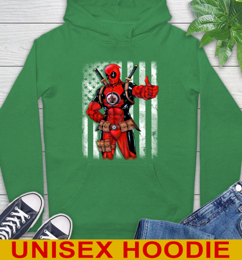 NHL Hockey Vegas Golden Knights Deadpool American Flag Shirt Hoodie 8