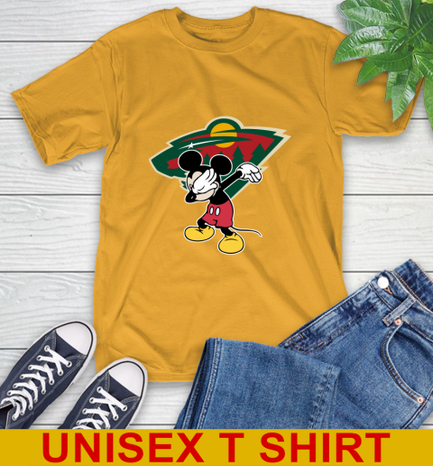 Minnesota Wild NHL Hockey Dabbing Mickey Disney Sports T-Shirt 3