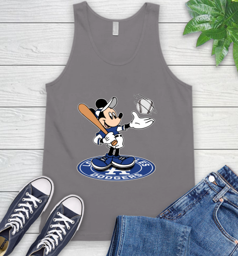 MLB Baseball Los Angeles Dodgers Cheerful Mickey Disney Shirt Tank Top 7