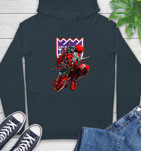 NBA Deadpool Marvel Comics Sports Basketball Sacramento Kings Hoodie 7
