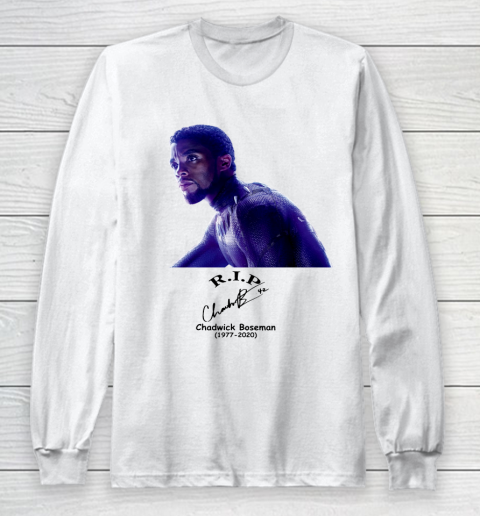 RIP Chadwick Boseman Signature Black Panther 1977  2020 Long Sleeve T-Shirt
