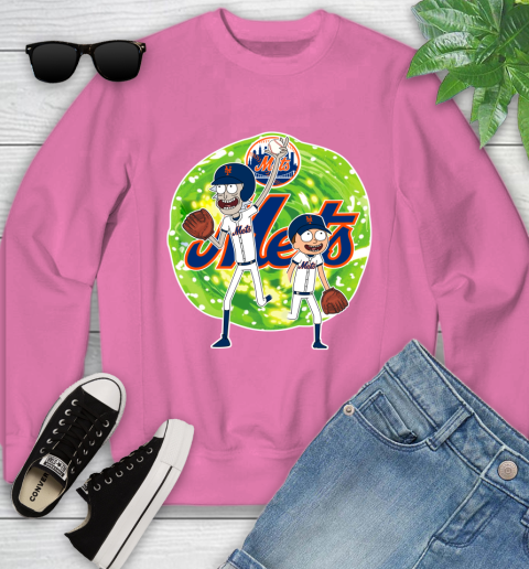 MLB New York Mets Rick And Morty Baseball Sports Youth Sweatshirt 7