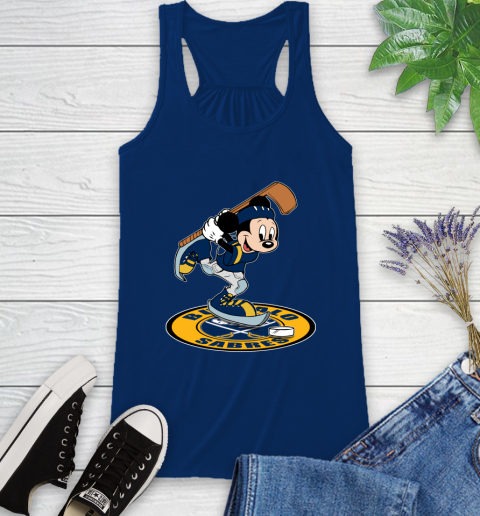 NHL Hockey Buffalo Sabres Cheerful Mickey Disney Shirt Racerback Tank 8