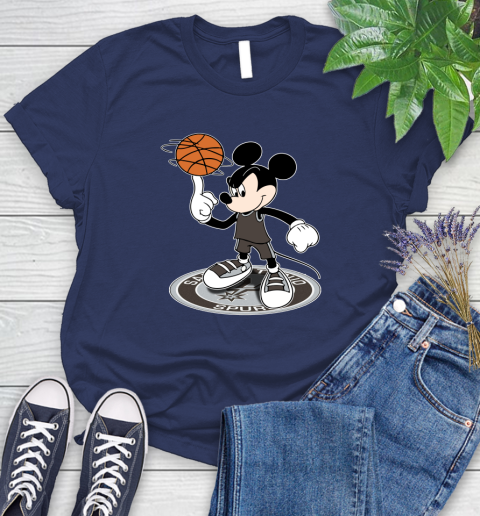 NBA Basketball San Antonio Spurs Cheerful Mickey Disney Shirt Women's T-Shirt 12