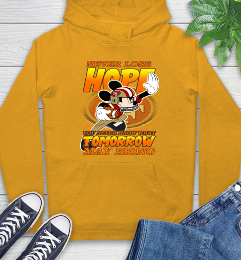 San Francisco 49ers NFL Football Mickey Disney Never Lose Hope Hoodie 2