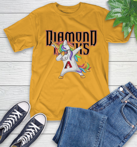 Arizona Diamondbacks MLB Baseball Funny Unicorn Dabbing Sports T-Shirt 3