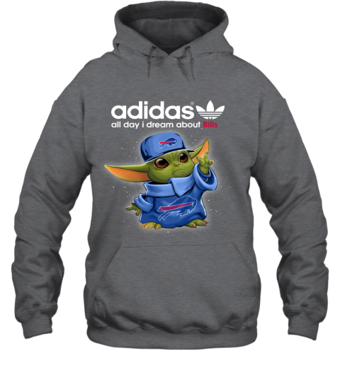 Baby Yoda Adidas All Day I Dream About  Bills uuqj baby yoda adidas all day i dream aboutbills hoodie 23 front dark heather