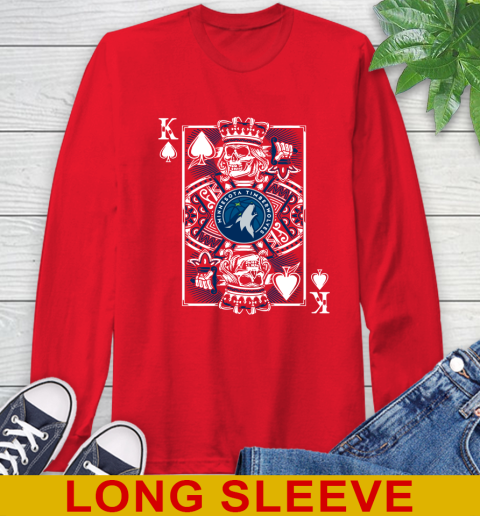 Minnesota Timberwolves NBA Basketball The King Of Spades Death Cards Shirt Long Sleeve T-Shirt - Image 13