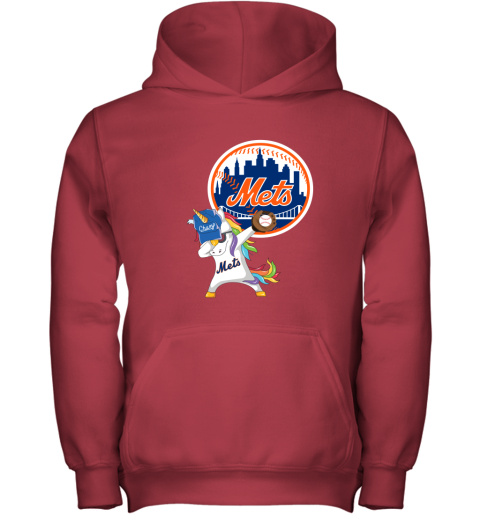 Hip Hop Dabbing Unicorn Flippin Love New York Mets Youth Hoodie