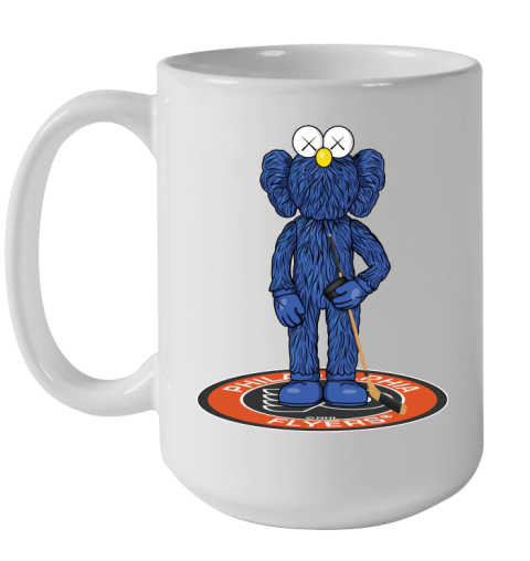 NHL Hockey Philadelphia Flyers Kaws Bff Blue Figure Shirt Ceramic Mug 15oz