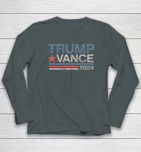 Trump Vance 2024 Retro Stripe Trump JD Vance Long Sleeve T-Shirt 3