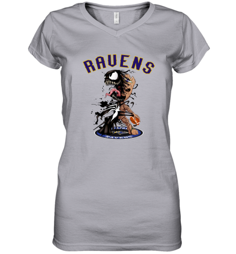 Groot I Love Baltimore Ravens Tshirt Guardian of the Galaxy NFL Tees
